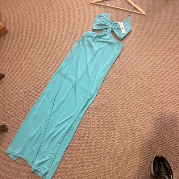 Alice + Olivia Turquoise Prom Dress - Picture 5 of 7